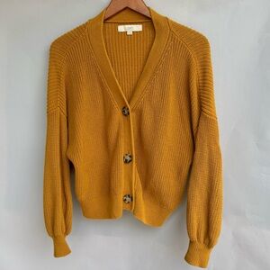 LOFT Mustard Yellow Women's cardigan